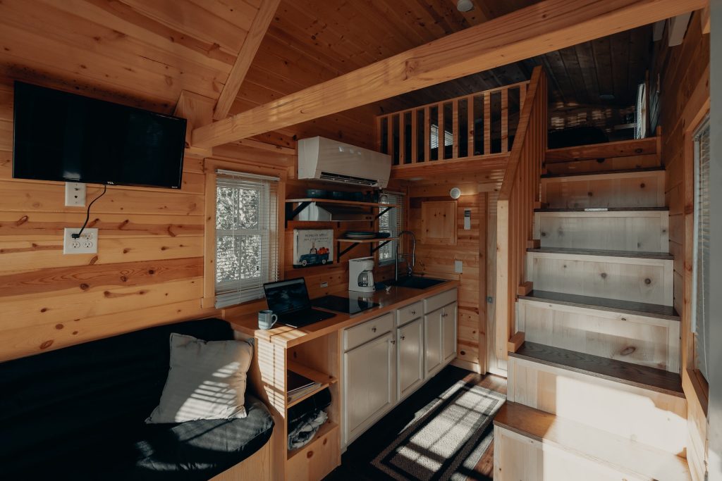 Enjoying Freedom in a Modern Wooden Tiny Home